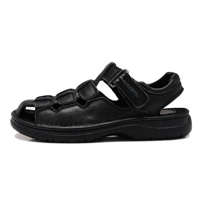 2017 Italian Style Men Sandals Slippers Genuine Leather Outdoor Casual Men'S Summer Shoes Gladiator Sandals For Man