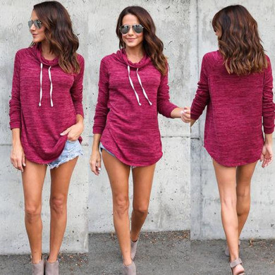 2017 Hot Women Autumn Casual Long Sleeve Hoodie Jumper Pullover Sweatshirt