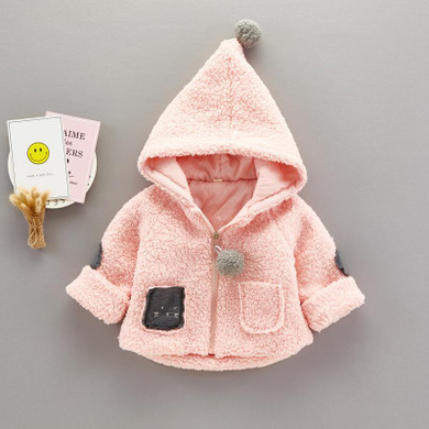 2017 New Spring Autumn Cardigan Casaco Infantil Cute Cartoon Baby Girl Clothes Coat Soft Hooded Warm Cloak Infant Jacket Kids