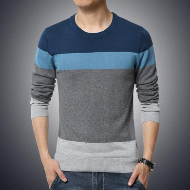 2017 Brand New Sweaters Men Fashion Style Autumn Winter Patchwork Knitted Quality Pullover Men O-neck Casual Men Sweater M-5XL