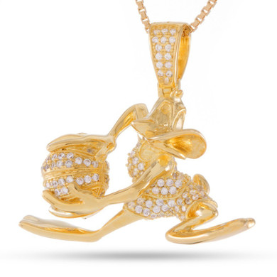 Space Jam x KING ICE - .925 Sterling Silver Daffy Duck Necklace