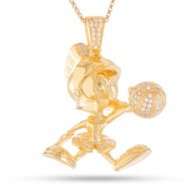 Space Jam x KING ICE - .925 Sterling Silver Marvin the Martian Necklace