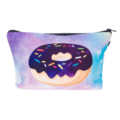 space donut 3D Printing women makeup bag neceser bolsos mujer de marca famosa 2017 New who cares bolsa neceser maquillaje
