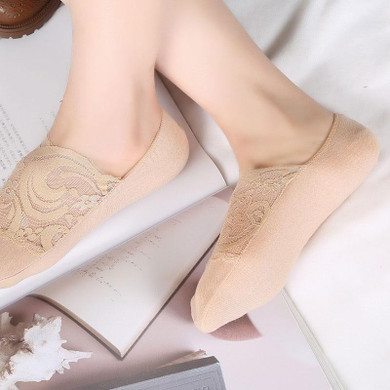 SP&amp;CITY New Transparent Short Lace Socks Women Summer Hollow Out Boat Socks Slippers Female Soft Low Invisible Socks Ped