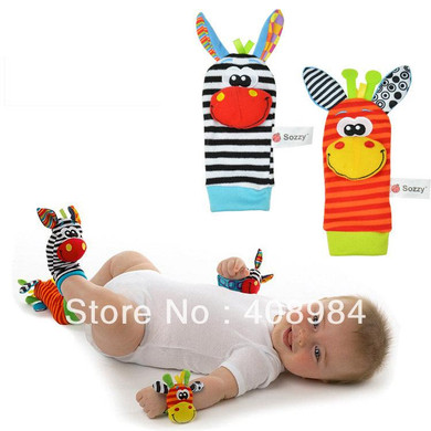 sozzy Baby Rattle Toys Garden Bug Wrist Rattle and Foot Socks