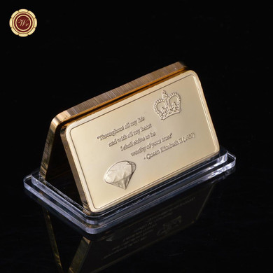 Souvenir Bullion Coin the United Kingdom Queen Elizabeth II 1 Troy OZ 999/1000 Gold Bars Coins Collectibles