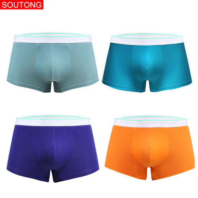 Soutong 4 Pcs/lot Men Underwear Boxers Shorts Cotton Men Boxers Solid Men Soft Underpants Underwear Masculina Cueca Boxers Men
