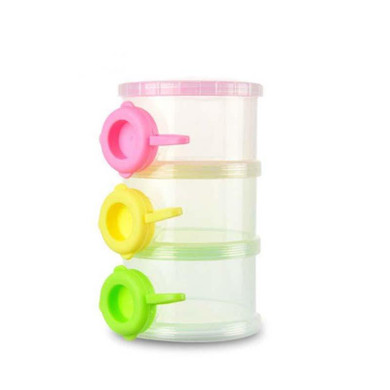 2016 Practical baby feeding milk storage boxes food container removable 3 layer grids box for milk powder candy organizer