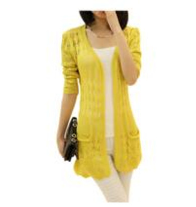 2016 NEW Womens Casual Long Sleeve Long Cardigan Hollow Knit Knitwear Sweater Coat Outwear 2016 NEW Womens Casual Long Sleeve Long Cardigan Hollow Knit Knitwear Sweater Coat Outwear