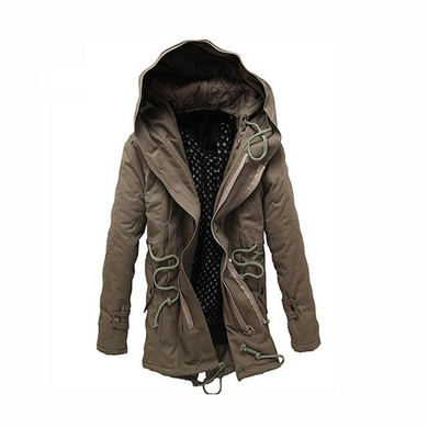 2017 Winter Men Fashion Thick Velvet Warm Jackets Parkas Mens Cotton Windbreaker Army Hip Hop Big Hooded Jacket Long Trench Coat