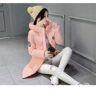 2017 Winter Jacket Women Hooded Thicken Coat Female Fashion Warm Outwear Down Cotton-Padded Long Wadded Jacket Coat Parka C3490