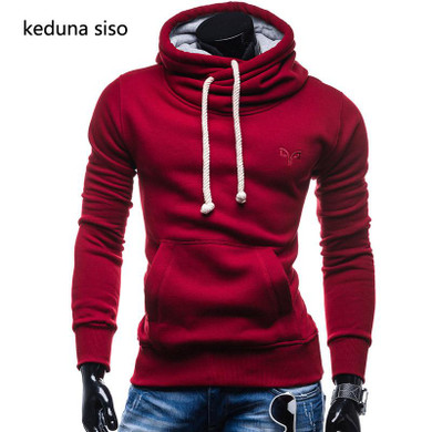 2017 Hoodies Men Sudaderas Hombre Hip Hop Mens Brand Solid Color Turtleneck Pullover Hoodie Sweatshirt Slim Fit Men Hoody