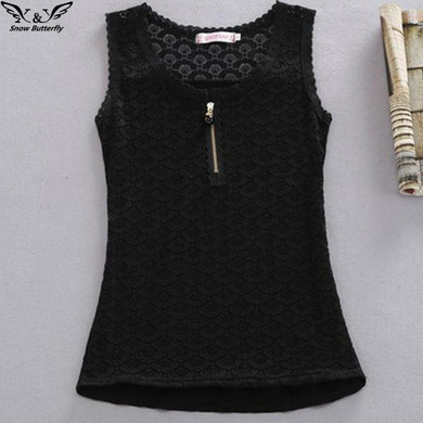 2017 high quality Summer Cotton Blouse shirt Women Sleeveless top Blouses Shirts Female Office Lace zipper Plus Size tops