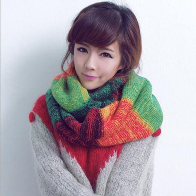 2016 New Fashion 5 Colors Ladies Scarf Winter Warm Knitting Wraps Hijabs Thick Neckwarmer Wool Long Shawls and Scarves Sjaal