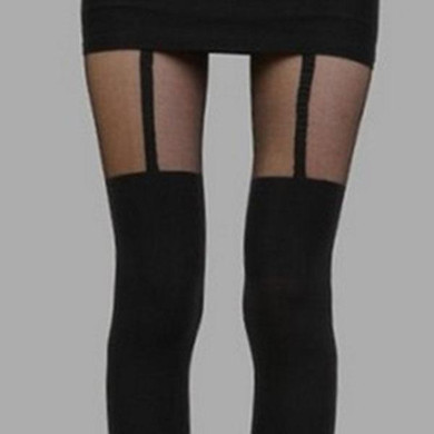 2016 Fashion Women Girls Temptation Sheer Mock Suspender Tights Pantyhose New JL