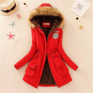 2016 Fashion Thicken Warm Winter Fur Collar Coats Jackets for Women Women's Long Parka Plus Size Parka Hoodies