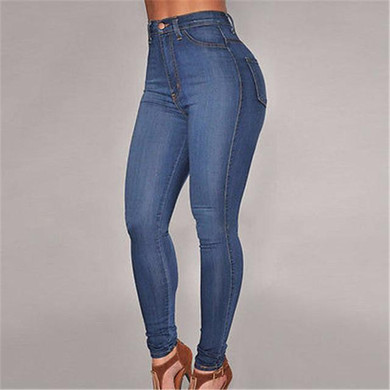2016 Fashion Sexy Women Denim Skinny Pants High Waist Stretch Jeans Slim Pencil Trousers New