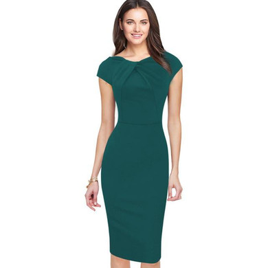 2016 Fashion Designer Women Dress Short Sleeve Mid Calf  Dresses Sexy Sheath Plus Size Dresses Female Casual Sheath Slash Dress