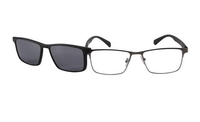 Cool Men Polarized Clip On Sunglasses Magnetic Sunglasses Prescription Eyeglasses Frame Metal Optical Frame With TR90 Legs 9913