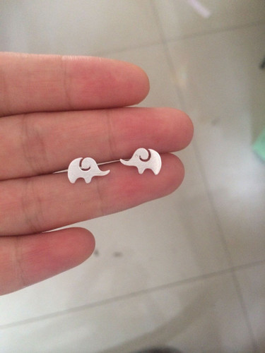 Real. 925 Sterling Silver Cute Elephant Lover Themed 925-sterling-silver-Jewelry Stud Earrings Real. 925 Sterling Silver Cute Elephant Lover Themed 925-sterling-silver-Jewelry Stud Earrings