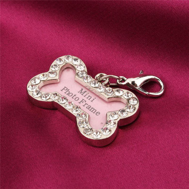 S Size Dog Name Tags And Collars Stainless Steel Cat ID Tags Personalized Bone Shaped Dog Tag Pink Dogs Pet Supplies