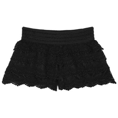 S M L XL XXL 2017 New Summer Fashion Womens Shorts Sweet Style Lace Crochet Elastic Waist Slim Short Pants