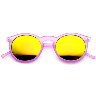 Retro P3 Round Mirrored Lens Colorful Sunglasses