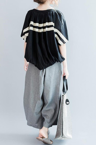2017 Summer New Korean Style Women Wide Leg Pants Art Pluz Size Women  Vertical Striped Bell Pants Wide Leg Pants 2017 Summer New Korean Style Women Wide Leg Pants Art Pluz Size Women  Vertical Striped Bell Pants Wide Leg Pants
