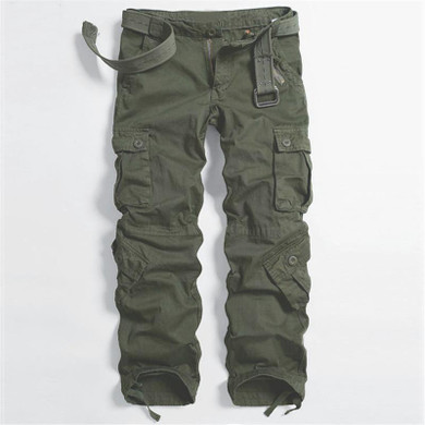 2017 New Men Cargo Pants Army Green Big Pockets Mens Casual Trousers Male Autumn Winter Military Pants High Quality Cotton 32-40