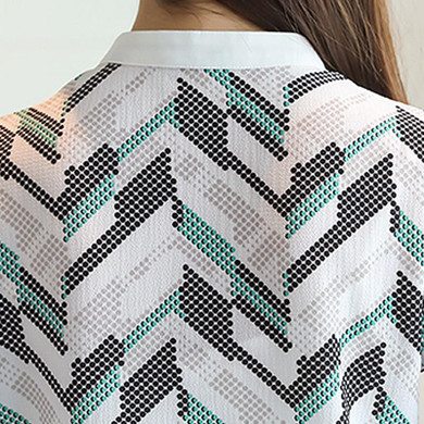 2017 new long sleeve women's clothing OL blouse v-neck printed chiffon women blouse shirt slim striped women tops blusas D211 30