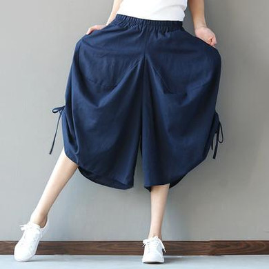 2017 New Fashion Summer Plus Size Casual Loose Vintage Cotton Linen Pants Women High Waist Wide Leg Pants Harem Pants Pantalones