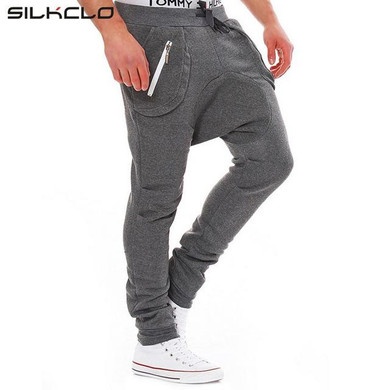 2017 New Fashion Men's Jogger Pants Men Loose Hip Hop Harem Joggers Cotton Solid Comfort Casual acting Sweatpants Trousers