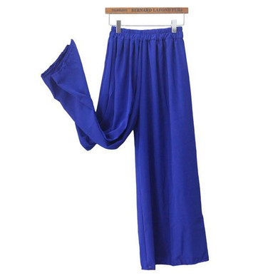 2017 New Fashion Lady Wide Leg Chiffon Pants High Waist Long Loose Palazzo Pants Culottes Trousers Women Summer Pants Pantalones