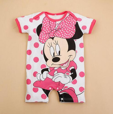 2016 Summer Style Baby Rompers Baby Girls Clothes Cotton Cute Mickey Minnie Romper Newborn Jumpsuits Ropa Bebes Baby Boy Clothes
