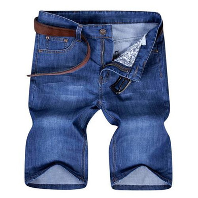 2016 Summer New Men Fashion Casual Shorts Knee Length Jeans Size 29-42 Straight Model Man Brand Denim Shorts Without Belt