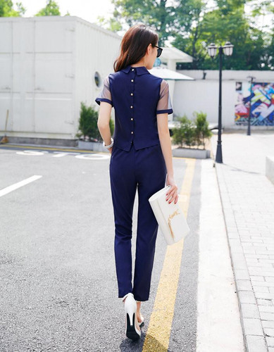 2016 Summer Autumn New Womens Rompers Jumpsuit Elegant Long Combinaison Femme Fashion Perspective Jumpsuits Overalls For Women