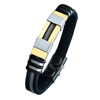 Vincent Stainless Steel - Silicone Bracelet