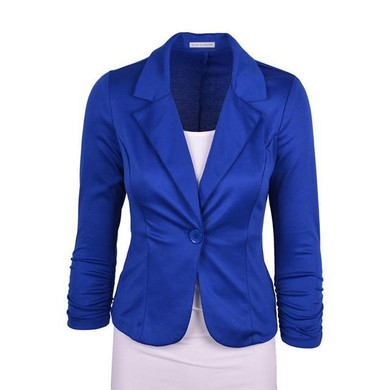 2016 Spring Women Slim Blazer Coat Hot Fashion Elegant Jacket One Button Brand Ladies Blazers Work Wear Casaco Feminino Clothes
