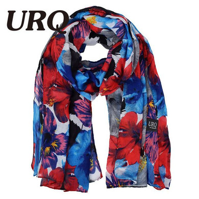 2016 Spring Winter scarf women fashion long Echarpe Flower printed scarves Ladies stoles warm shawls hijab V8A18442