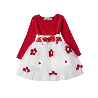 Flower Baby Girl Baptism Dress Toddler Wedding Dress 1 Year Birthday Outfits Newborn Infant Party Tulle Kids Dress Girl Clothes