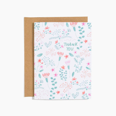 Floral Thank You Card