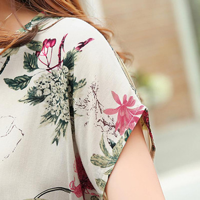 Floral Print Women's Blouses ladies Shirts Summer Tops Casual Plus Size blouse shirt fashion korean 2016 new blusas female
