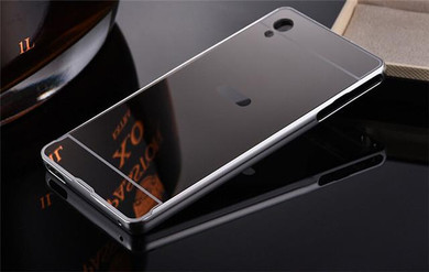 2016 New Mirror Back Cover Case Metal Frame Phone Cases for Sony Xperia Z Z1 Z2 Z3 Z4 Z5 Compact Premium M4 Aqua M5