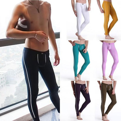 2016 New Men's Soft Long Johns Pants Warm Thermal Underwear Low Rise Underpants M L XL