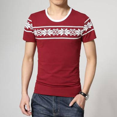 2017 summer style T-shirt men casual print short sleeve cotton t shirt slim  patchwork Tee shirt Top plus size 3Xl 4Xl 5Xl