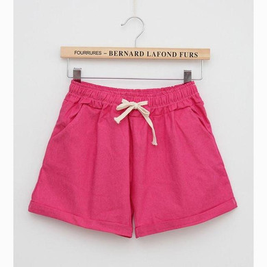 2017 Summer Shorts Women Ripped Drawstring High Waist Shorts for women Rolled Hem Shorts Solid Color Loose short feminino