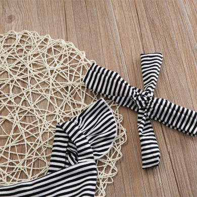 2017 Summer Newborn Baby Girl Clothes Striped Romper Baby Bodysuit+Headband 2PCS Outfits Sunsuit Children Clothes