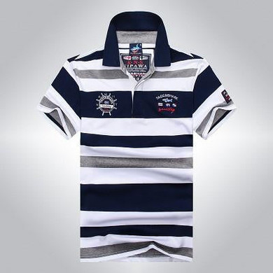 2016 New Arrival Famous Brand Clothing Tace & Shark Polo Shirt Men Stripe Fashion Shark Logo Polos  903