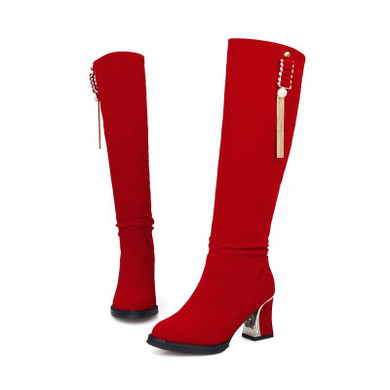 ENMAYLA New Warm Winter Boots Women Shoes Fashion Sexy High-heeled Boots Platform Black Red Big Size 34-43 Women Long Boots