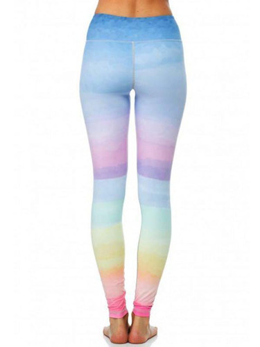 Gradient Rainbow Colored Sports Yoga Leggings Bottoms